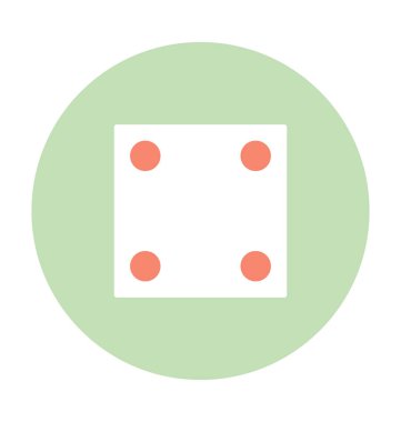 Zar renkli vektör simgesi