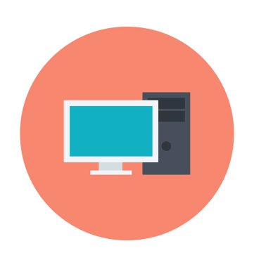 bilgisayar renkli vektör simgesi