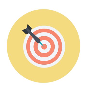 Dart tahtası renkli vektör simgesi
