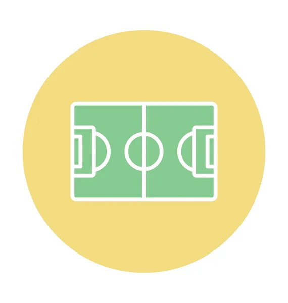 Icône Vectorielle Colorée Terrain Football — Image vectorielle