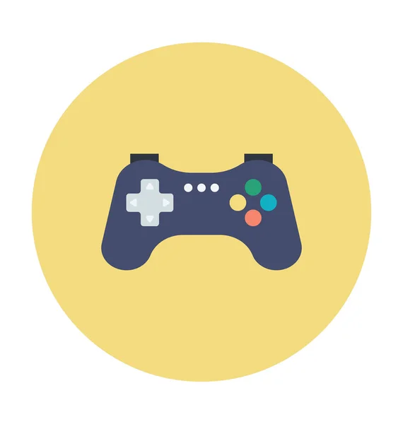 Game Pad Colored Vector Icon — Stock Vector