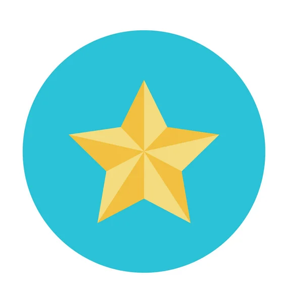 Estrella Color Vector Icono — Vector de stock