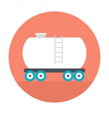 Tanker renkli vektör simgesi