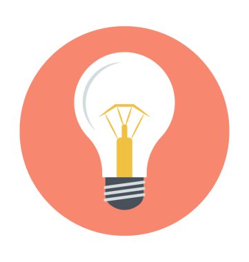 Ampul renkli vektör simgesi