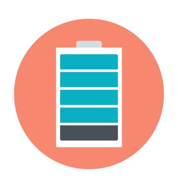 Düşük pil renkli vektör simgesi