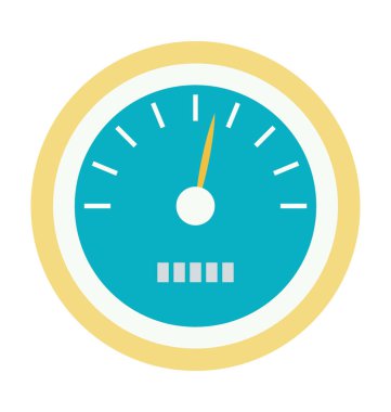 Hız göstergesi renkli vektör simgesi