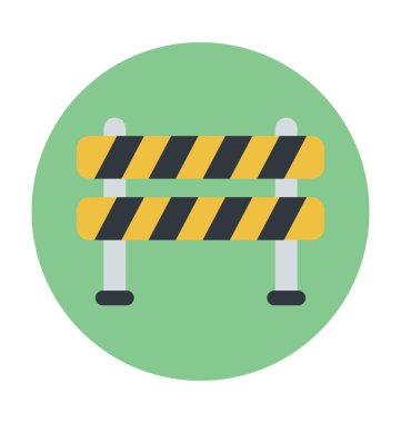 Bariyer renkli vektör simgesi 