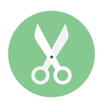 Makas renkli vektör simgesi