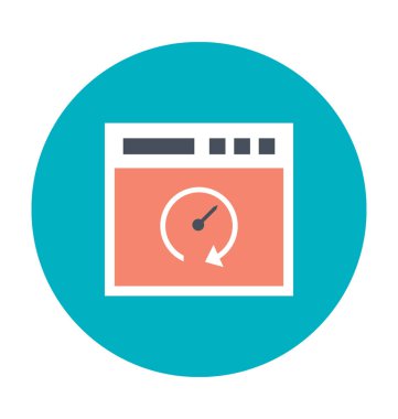 Web sitesi hız göstergesi renkli vektör simge 