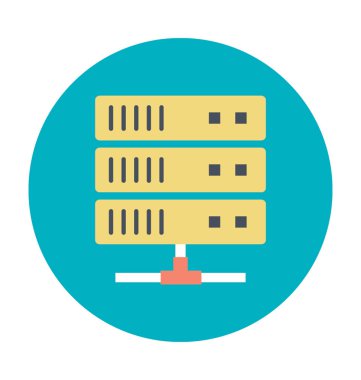 Sunucu barındırma renkli vektör simgesi