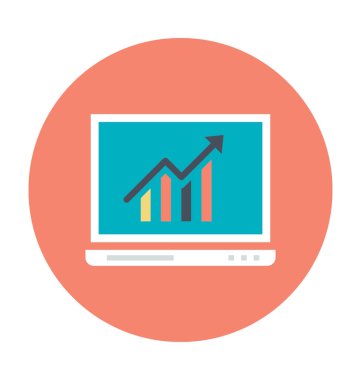 Web sitesi sıralaması grafik renkli vektör simgesi