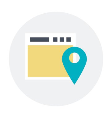 Gezinti kavramı renkli vektör simgesi