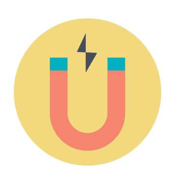 Mıknatıs renkli vektör simgesi 