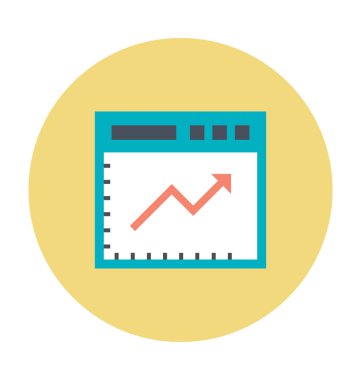Web sitesi sıralaması grafik renkli vektör simgesi