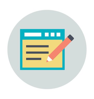 İçerik yönetimi renkli vektör simgesi