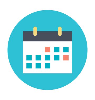 Takvim renkli vektör simgesi