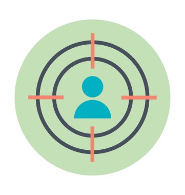 Hedef renkli vektör simgesi