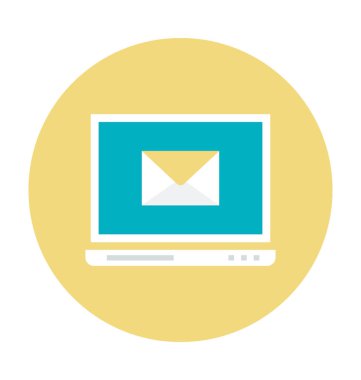 Modern iletişim renkli vektör simgesi