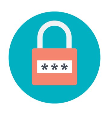 Parola gizlilik renkli vektör simgesi