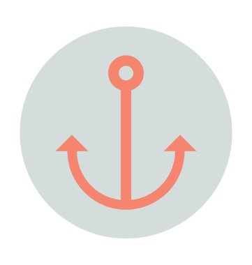 Çapa renkli vektör simgesi