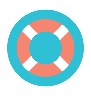 Hayat halka renkli vektör simgesi