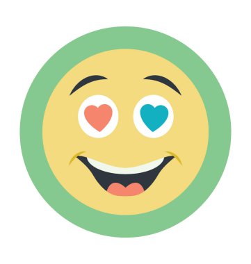 Gülen renkli vektör simgesi