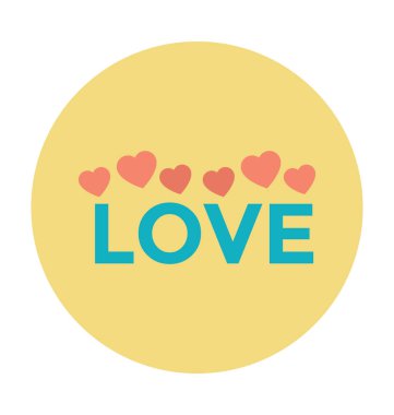 Aşk renkli vektör simgesi