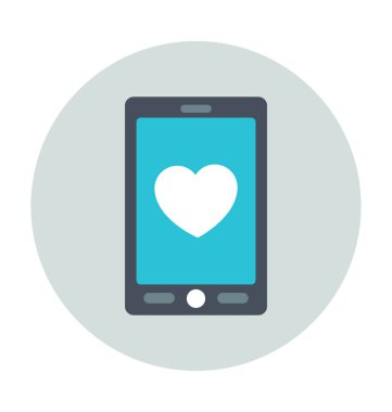 Mobil renkli renkli vektör simgesi