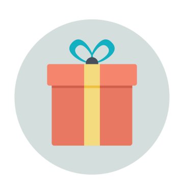 Hediye renkli vektör simgesi