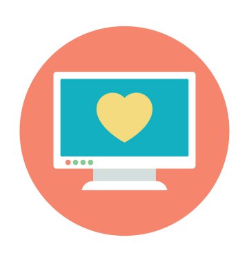 Aşk sohbet renkli vektör simgesi