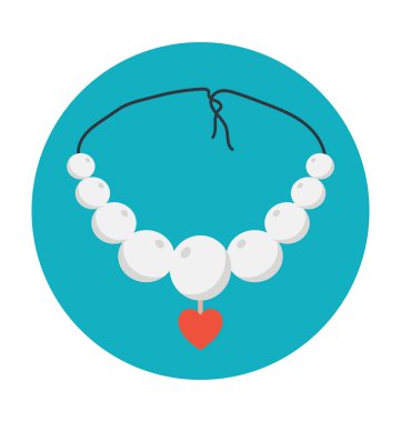 Kolye renkli vektör simgesi