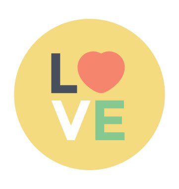 Aşk hedef renkli vektör simgesi