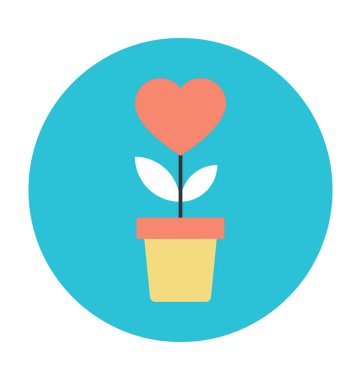 Bitki renkli vektör simgesi