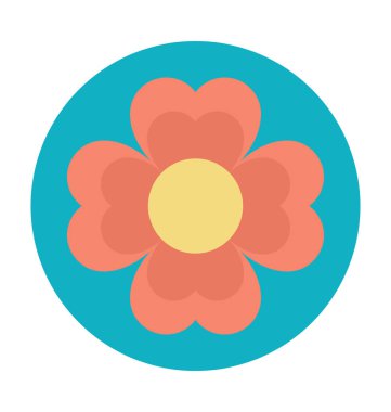 Çiçek renkli vektör simgesi