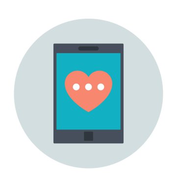 Mobil renkli renkli vektör simgesi