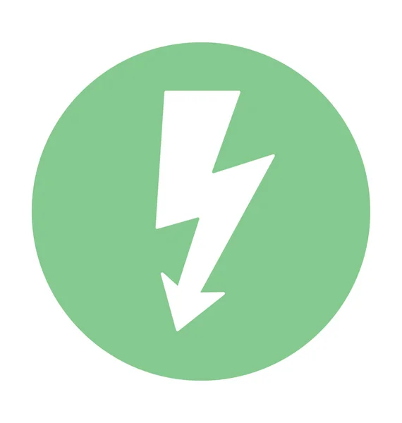 Thunder Colored Vector Icon — Stock Vector