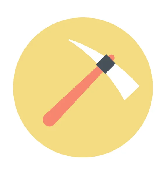 Pick Hammer Colored Vector Icon — Stock Vector