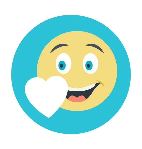 Smiley Gekleurde Vector Icoon — Stockvector