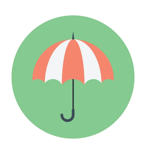 Paraply Färgad Vektor Icon — Stock vektor