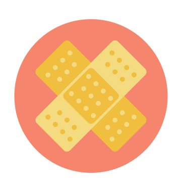 Bandaj renkli vektör simgesi