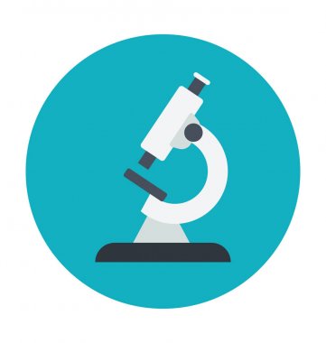 Mikroskop renkli vektör simgesi