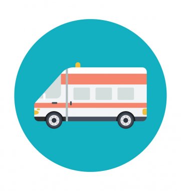 ambulans renkli vektör simgesi