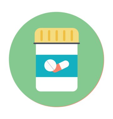 Tıp kavanoz renkli vektör simgesi