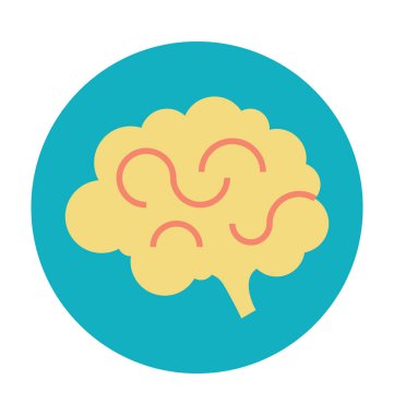 İnsan beyni renkli vektör simgesi