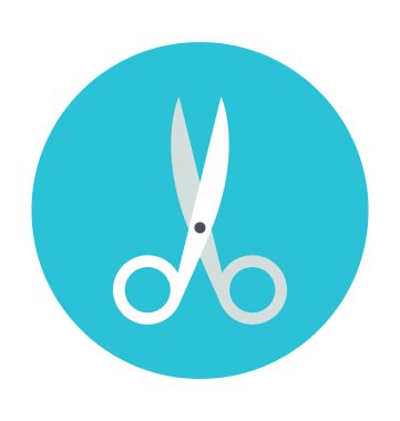 Makas renkli vektör simgesi