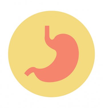 Mide renkli vektör simgesi