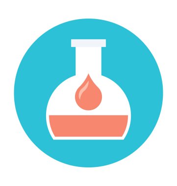 Şişesi renkli vektör simgesi