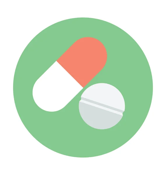 Medicin Färgad Vektor Icon — Stock vektor