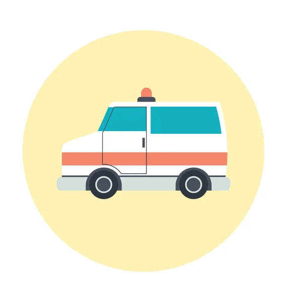 Ambulancia Icono Vector Color — Vector de stock