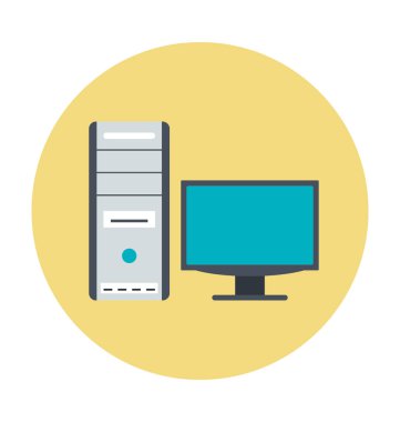 bilgisayar renkli vektör simgesi